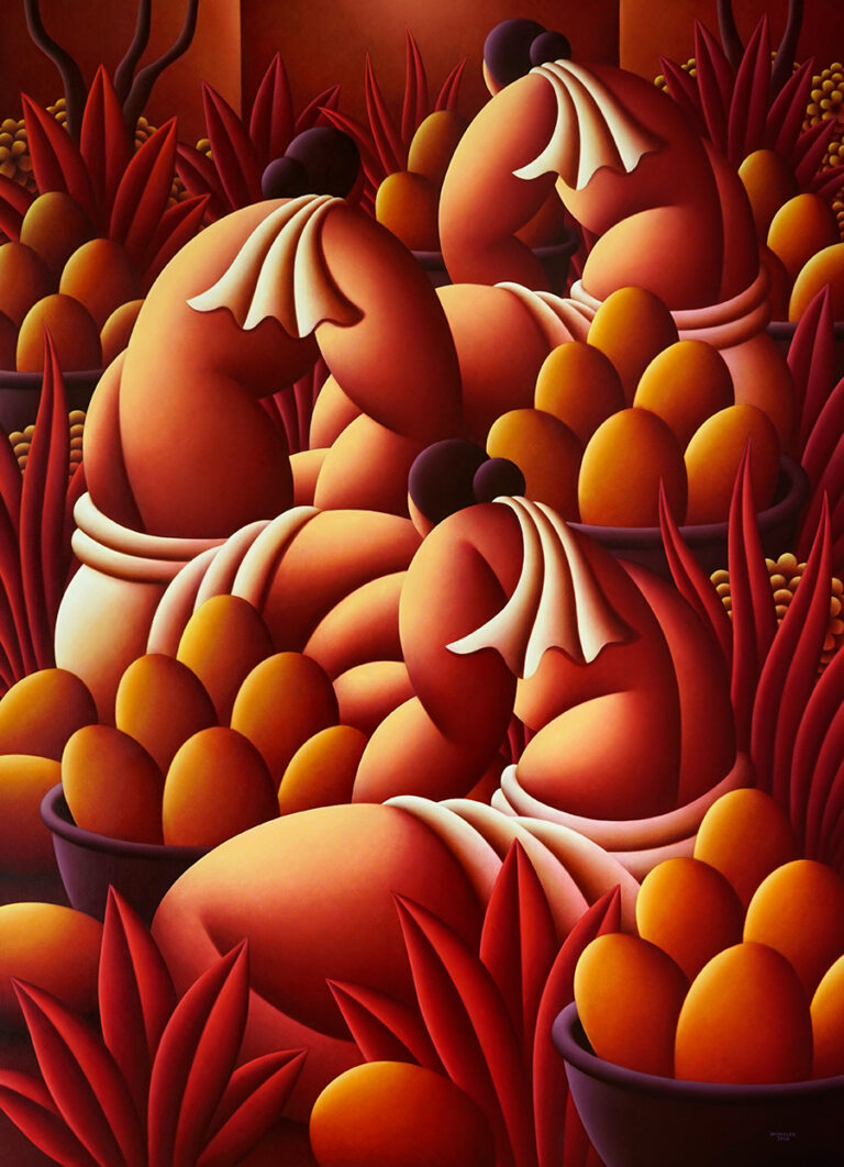Treasures of the Market, 200x145 cm, 2020, oil on canvas